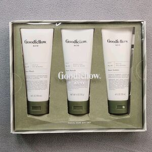 Goodfellow & Co Face Care Set 3 PK Wash Scrub Lotion Kelp Sea Mineral Mint Cedar